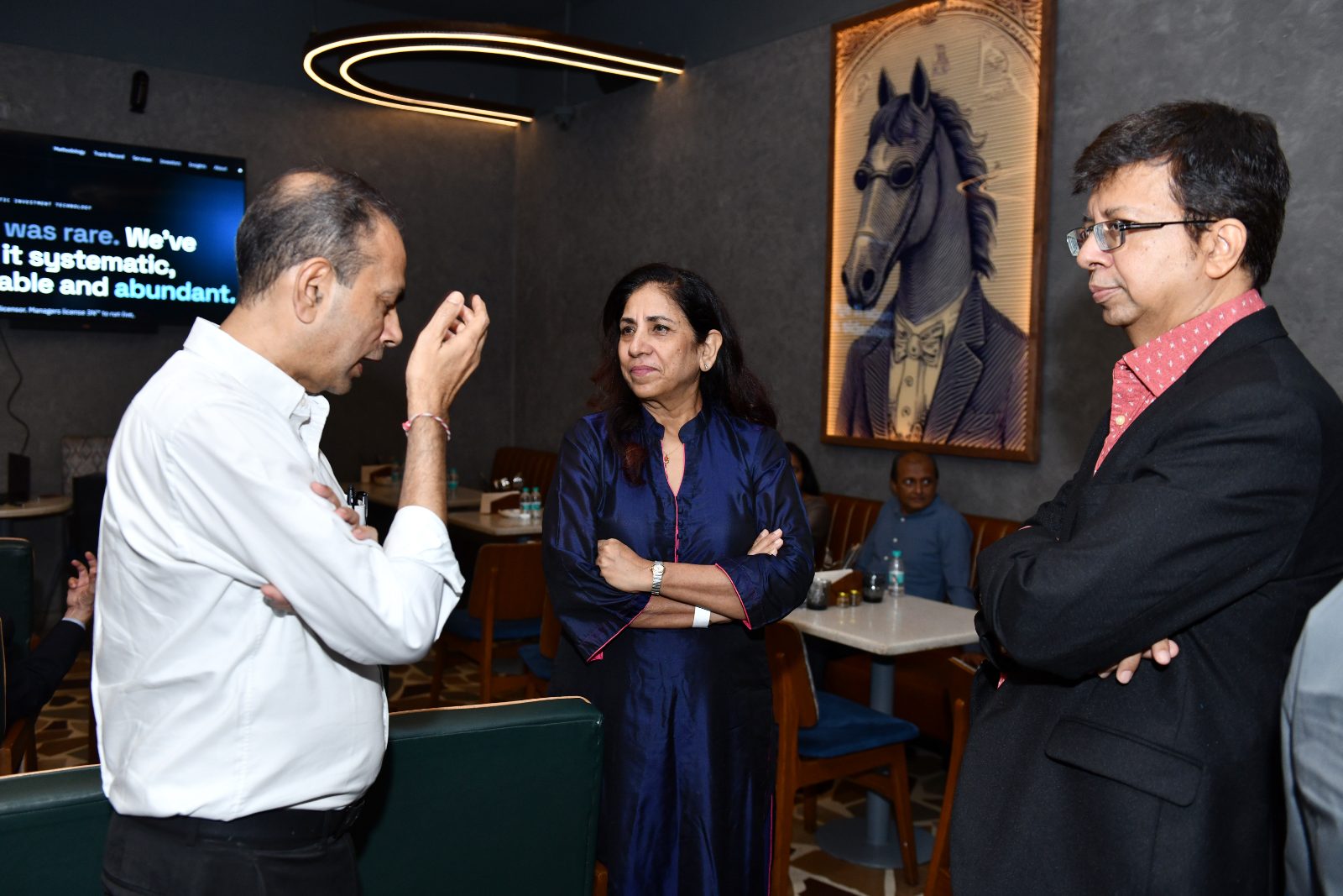 Guests together at the evening